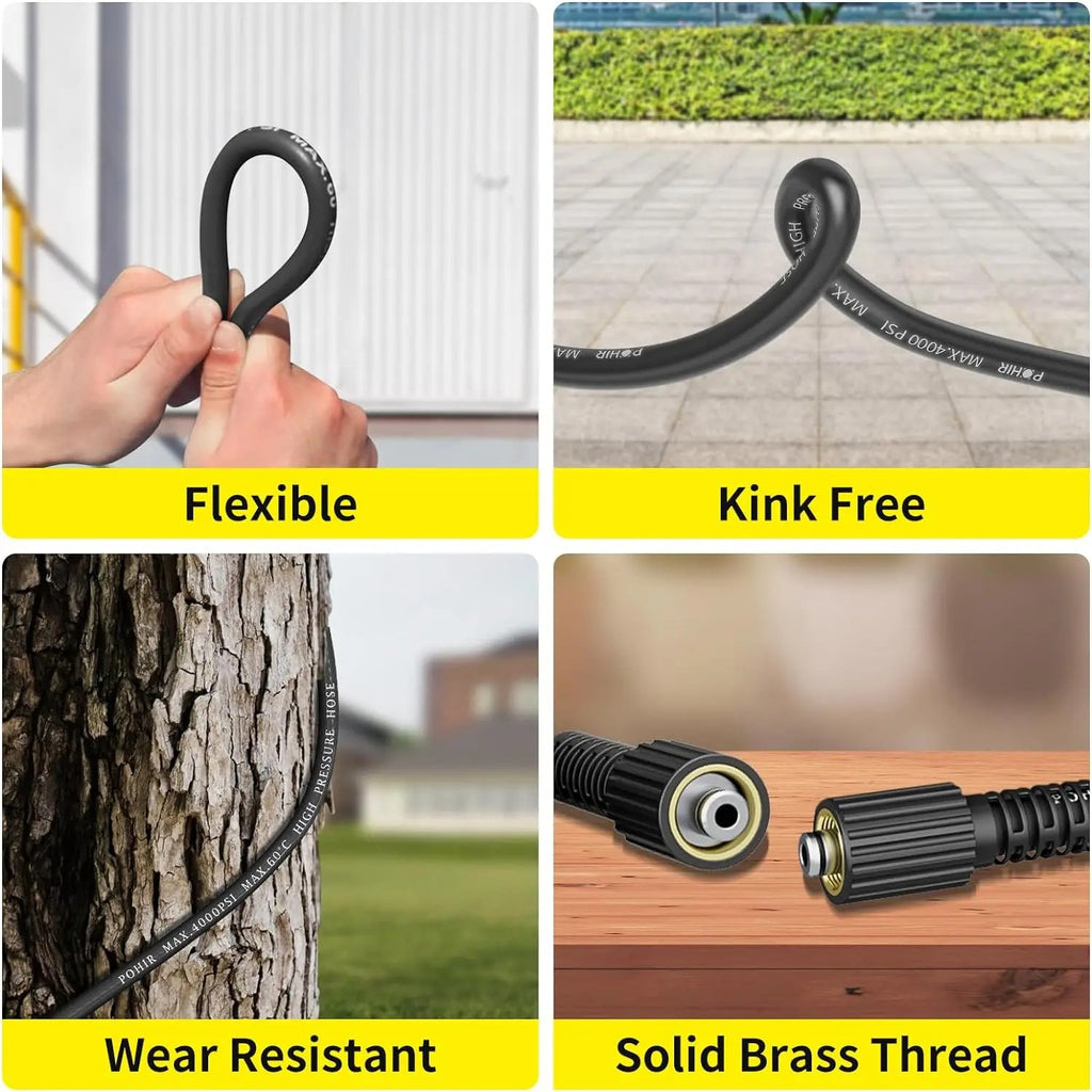 High-Pressure Washer Hose with M22 Fittings – Durable, Flexible, and Convenient