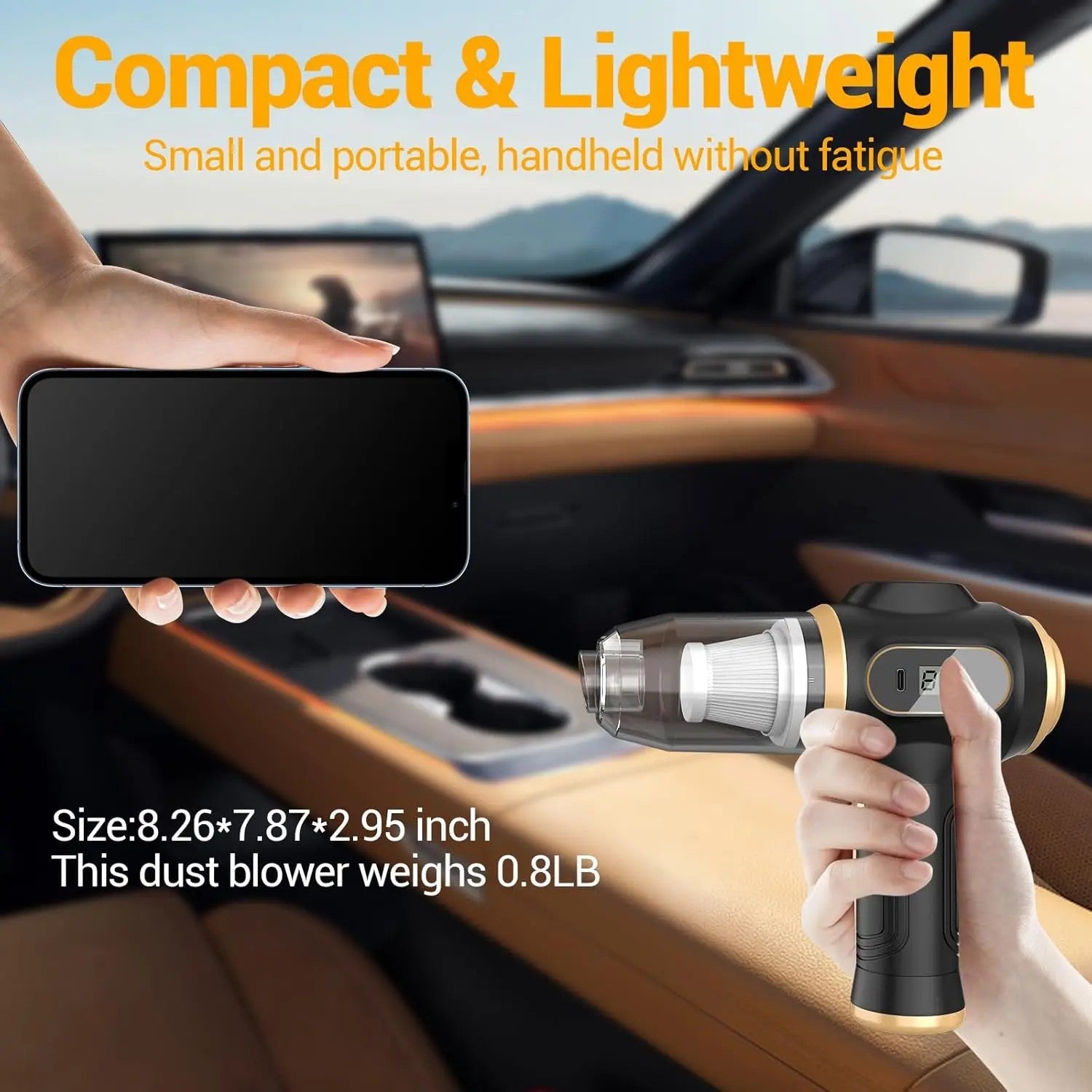 Handheld Cordless Car Vacuum Cleaner – Powerful, Portable, and Versatile