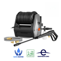 Retractable Pressure Washer Plus Wall-Mounted Power Cleaning System with Auto-Retracting Hose