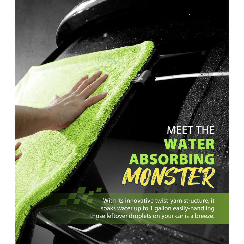 48" Dual-Sided Microfiber Drying Towel – 1400GSM Super Absorbent, Scratch-Free, Quick-Dry for Cars & SUVs