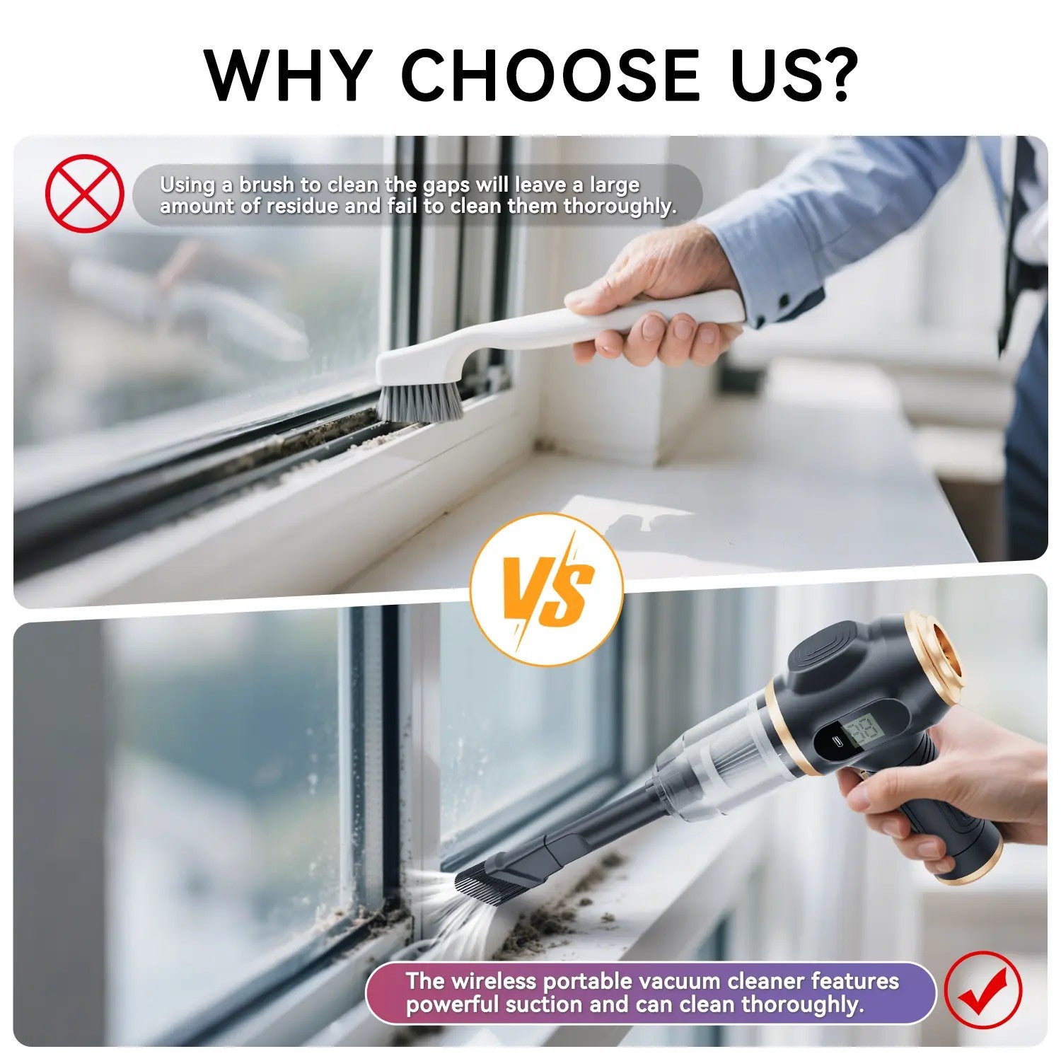 Handheld Cordless Car Vacuum Cleaner – Powerful, Portable, and Versatile