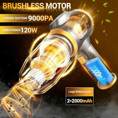 Handheld Cordless Car Vacuum Cleaner – Powerful, Portable, and Versatile
